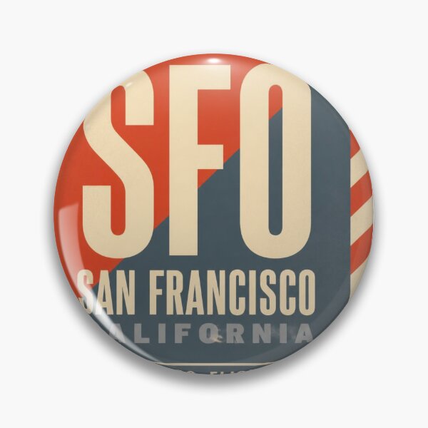 Item preview, SFO Airport Code Luggage Tag – Orange & Fog Gray Retro Airline Design designed and sold by rootcompass.