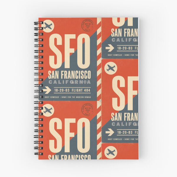 Item preview, SFO Airport Code Luggage Tag – Orange & Fog Gray Retro Airline Design designed and sold by rootcompass.