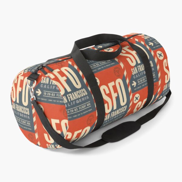 Item preview, SFO Airport Code Luggage Tag – Orange & Fog Gray Retro Airline Design designed and sold by rootcompass.