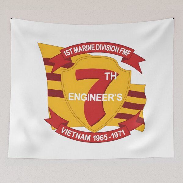 Item preview, 7th Engineer Battalion 1st Marine Division Vietnam War Patch designed and sold by CharlieDesings.