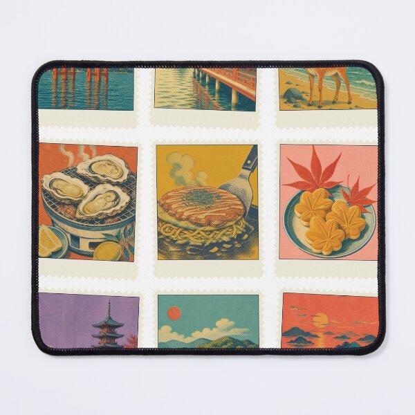 Item preview, Miyajima Vintage Stamps (No Text) | Retro Stamp Sticker Pack | Japanese Design designed and sold by JapanMemoir.