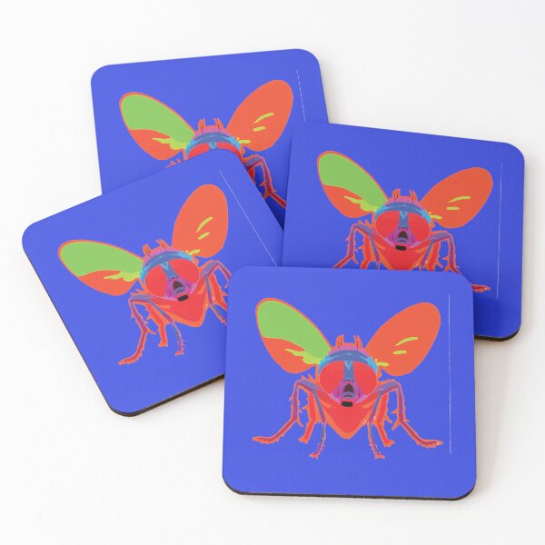 Item preview, Psychedelic Neon Fly – Cyber Goth Bug Sticker designed and sold by Audra-studio.