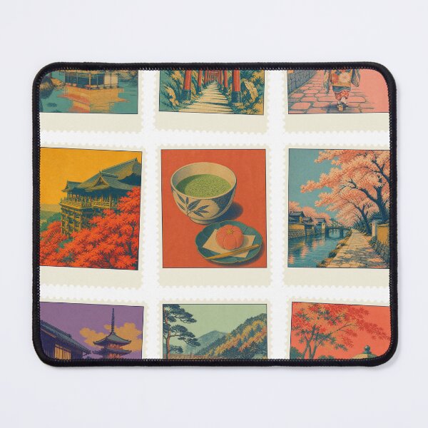 Item preview, Kyoto Vintage Stamps (No Text) | Retro Stamp Sticker Pack | Japanese Design designed and sold by JapanMemoir.