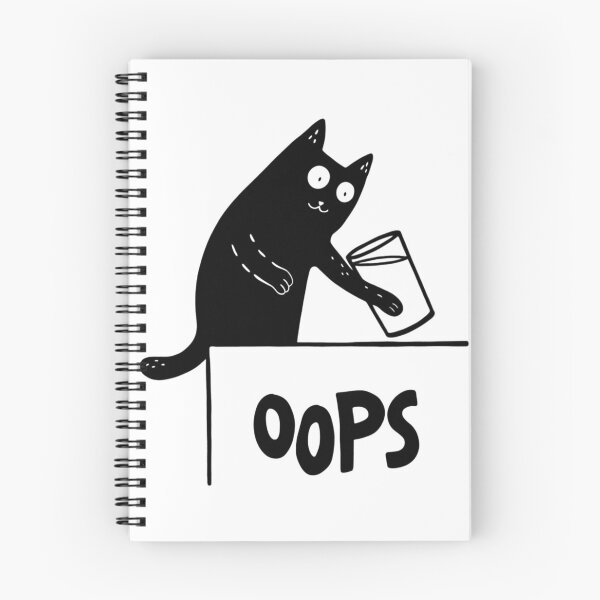 Item preview, Mischievous Black Cat Knocking Glass Over OOPS Meme designed and sold by Ikochane.