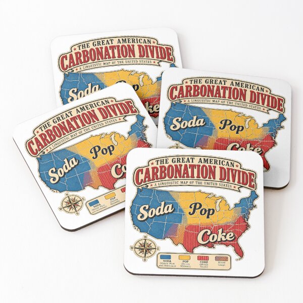 Item preview, The Great American Carbonation Divide — Soda Pop Coke Dialect Map designed and sold by Past in Threads.