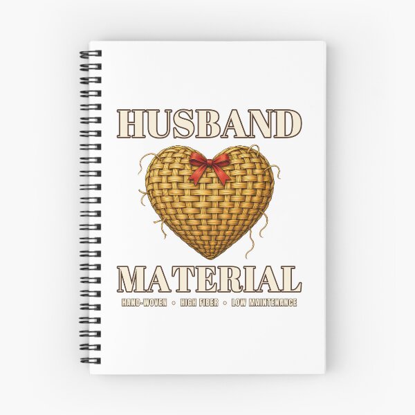 Item preview, Husband Material Hand Woven Wicker Heart Funny designed and sold by RobinHoodShirts.