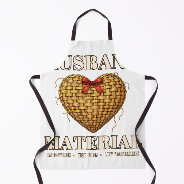 Item preview, Husband Material Hand Woven Wicker Heart Funny designed and sold by RobinHoodShirts.