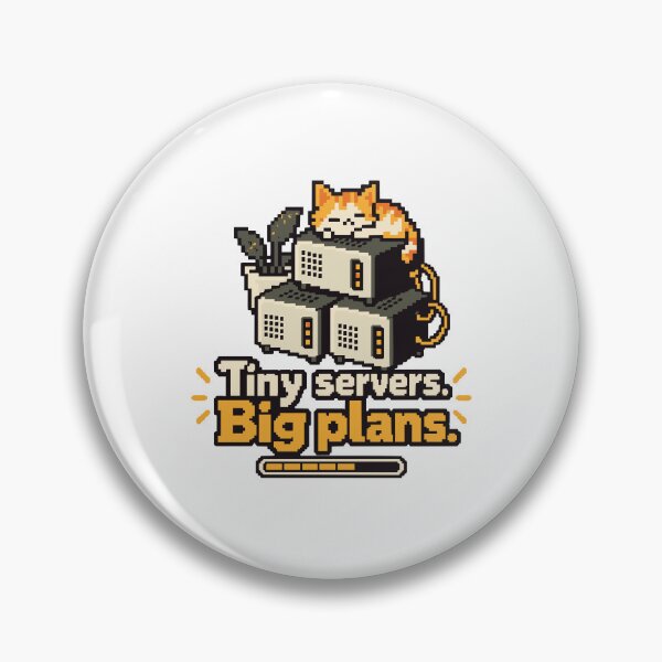 Item preview, Tiny Servers Big Plans Pixel Art designed and sold by ThreadQuirk.