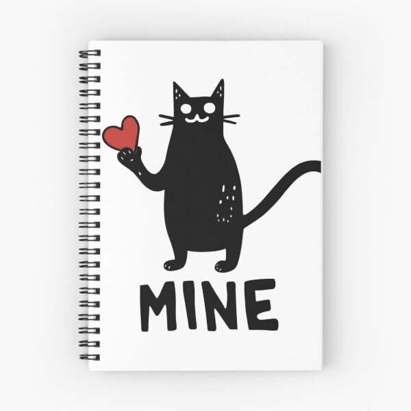 Item preview, Cute Black Cat Holding Red Heart MINE Valentine Meme designed and sold by Ikochane.