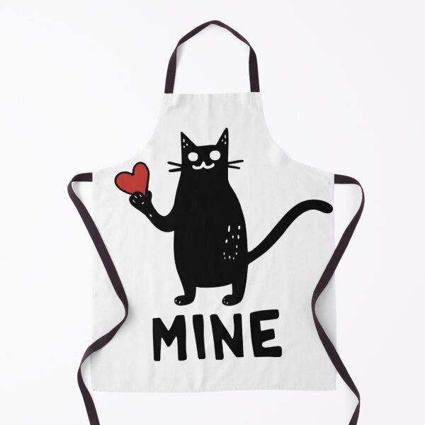 Item preview, Cute Black Cat Holding Red Heart MINE Valentine Meme designed and sold by Ikochane.