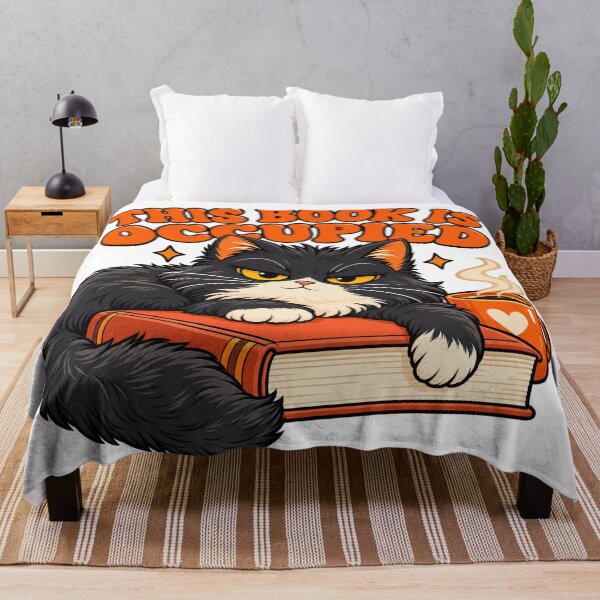 Item preview, This Book Is Occupied – Funny Reading Cat designed and sold by Doodle Ember.