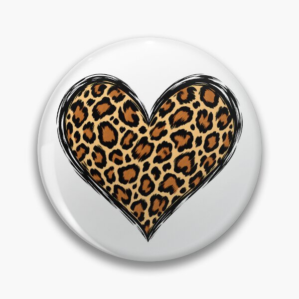 Item preview, Leopard Print Heart Trendy Animal Pattern Cute Wild Style Aesthetic designed and sold by Photo-Sphere101.