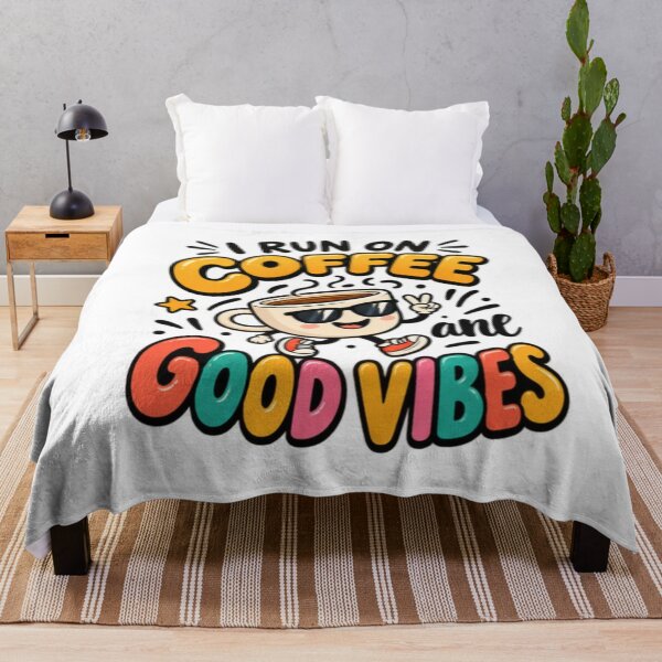 Item preview, I Run On Coffee good vibes – Funny Coffee design designed and sold by HSE1.