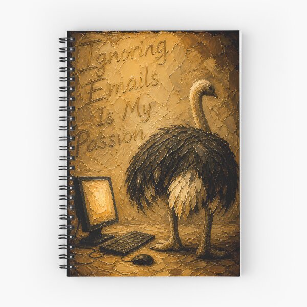 Item preview, Ignoring Emails Ostrich Vivid Color Art designed and sold by Vista Atelier.
