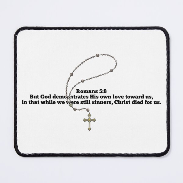Item preview, Romans 5:8 Bible with Rosary designed and sold by UmaCreatesThings.