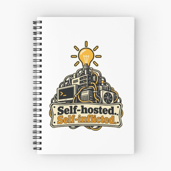 Item preview, Self-Hosted Self-Inflicted Server Room T-Shirt designed and sold by ThreadQuirk.