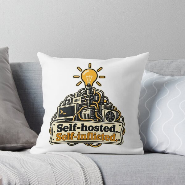 Item preview, Self-Hosted Self-Inflicted Server Room T-Shirt designed and sold by ThreadQuirk.