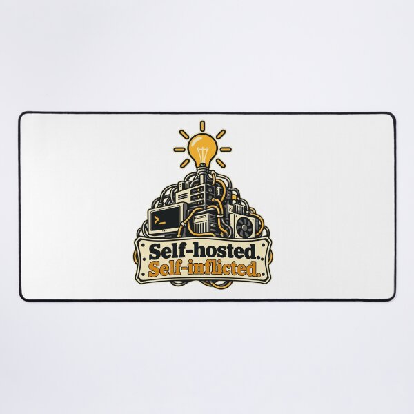 Item preview, Self-Hosted Self-Inflicted Server Room T-Shirt designed and sold by ThreadQuirk.