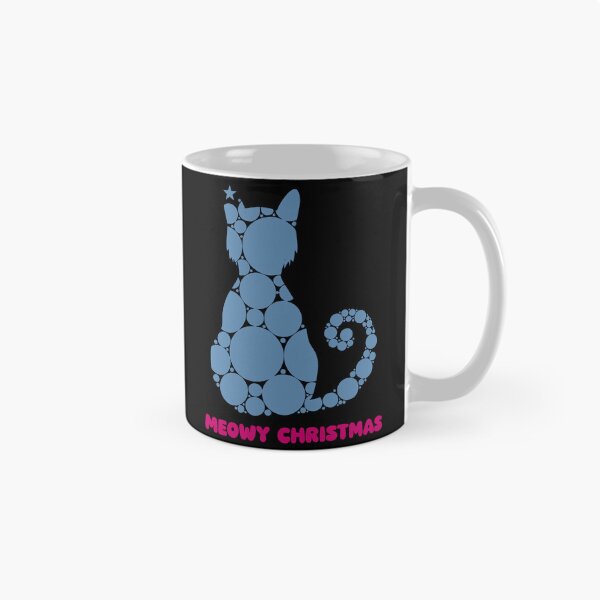 Item preview, Meowy Christmas Blue Cat Polka Dot Holiday Art designed and sold by Paolo-Bandal.