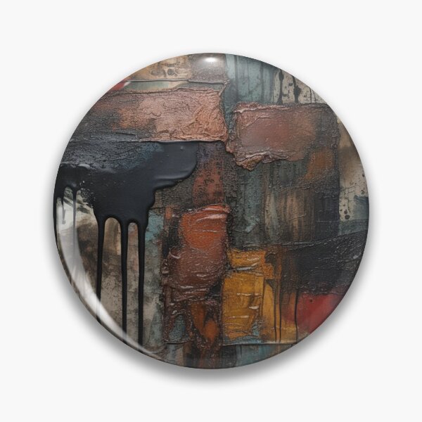 Item preview, Abstract Expressionist Textured Painting Rust Black designed and sold by Mindful Wall Art Studio.