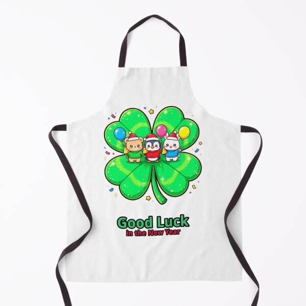 Item preview, Good Luck in the New Year Sticker, Cute Lucky Clover Bear Penguin Bunny Gift designed and sold by HoMya.
