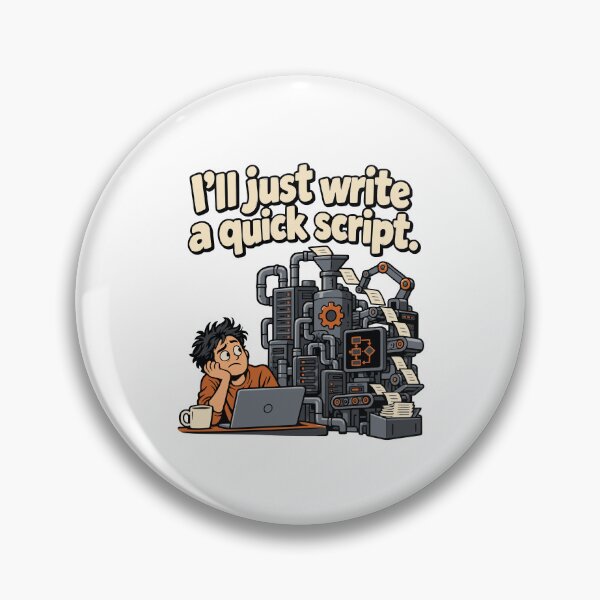 Item preview, I'll Just Write a Quick Script Comic designed and sold by ThreadQuirk.