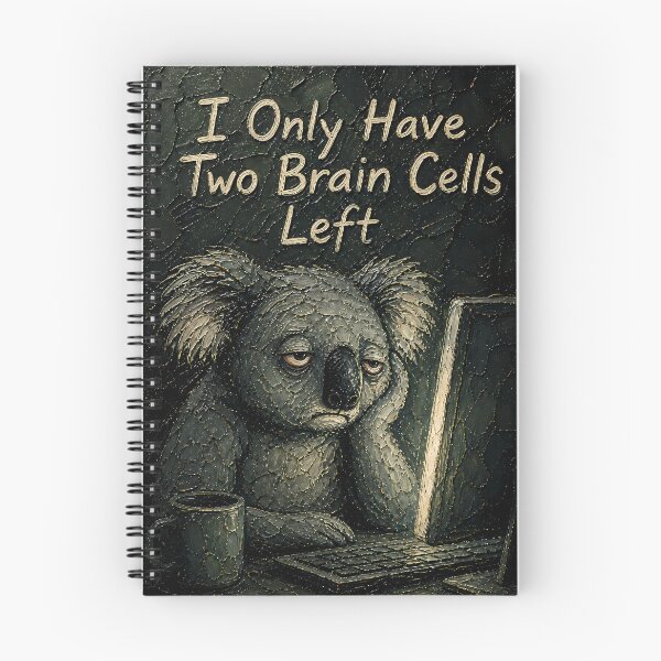 Item preview, Sleepy Brain Fog Koala Dark Mood Art designed and sold by Vista Atelier.