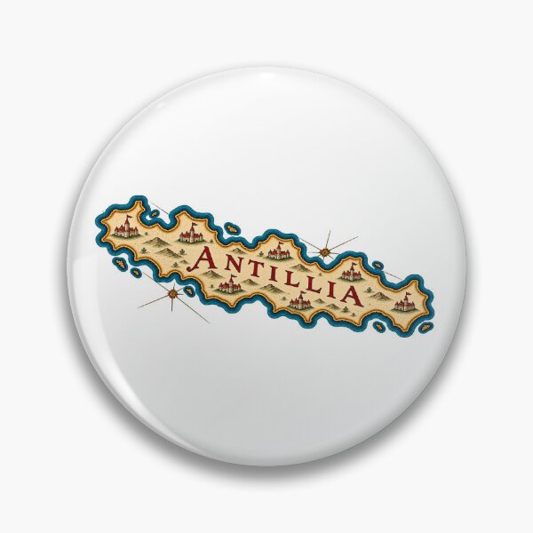 Item preview, Antillia Island of Seven Cities — Legendary Cartography designed and sold by Larkfound Studio.