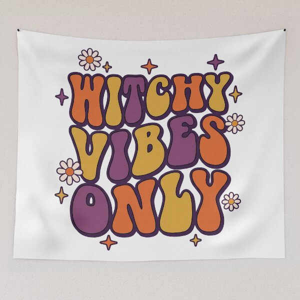 Item preview, Witchy Vibes Only - Retro 70s Groovy Halloween Witch designed and sold by YaassDesign.
