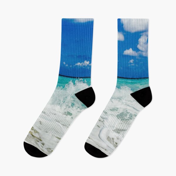Item preview, Splashing Turquoise Ocean Waves Sandy Beach designed and sold by Luxxe87.