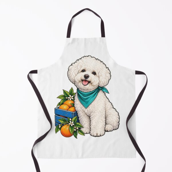 Item preview, Bichon Frise Citrus Market Morning designed and sold by PlanetPiperArt.