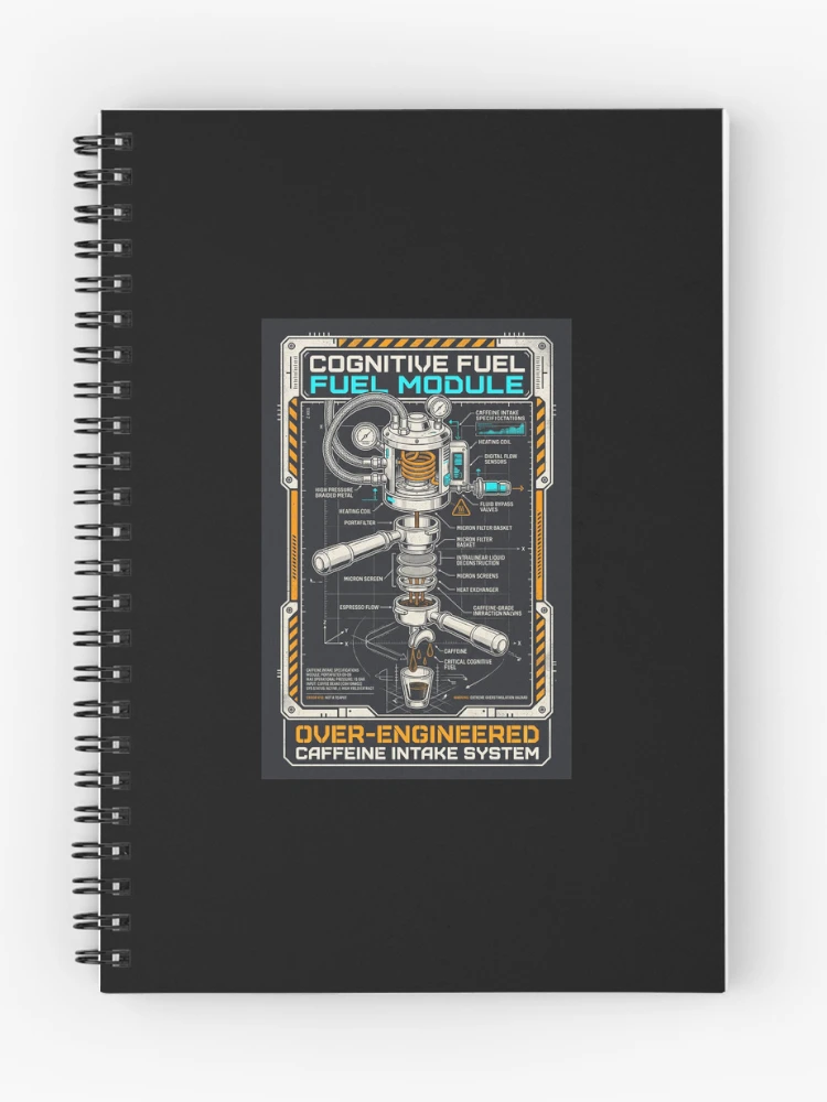 Thumbnail 1 of 3, Journal, Cognitive Fuel Module // Over-Engineered Caffeine Intake System designed and sold by Virtual Knight Designs.