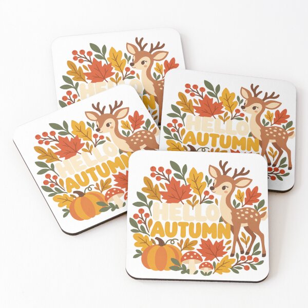 Item preview, Hello Autumn Deer - Cozy Forest Illustration designed and sold by The198X.
