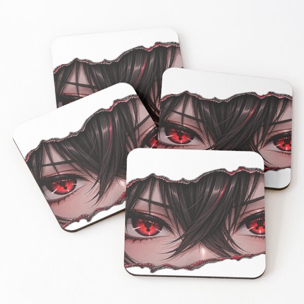 Item preview, Dark Sharingan Anime Girl – Red Eyes Ripped Paper Art designed and sold by AnimDream .