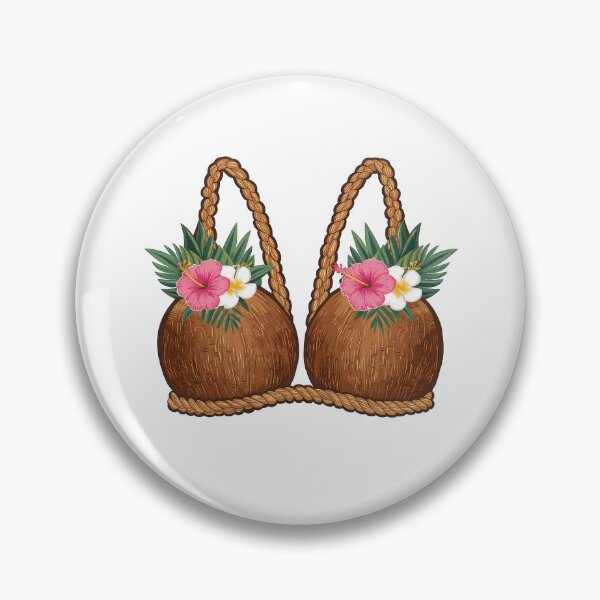 Item preview, Coconut Bikini Top Tropical Hibiscus Luau Party Costume designed and sold by Maniutek.
