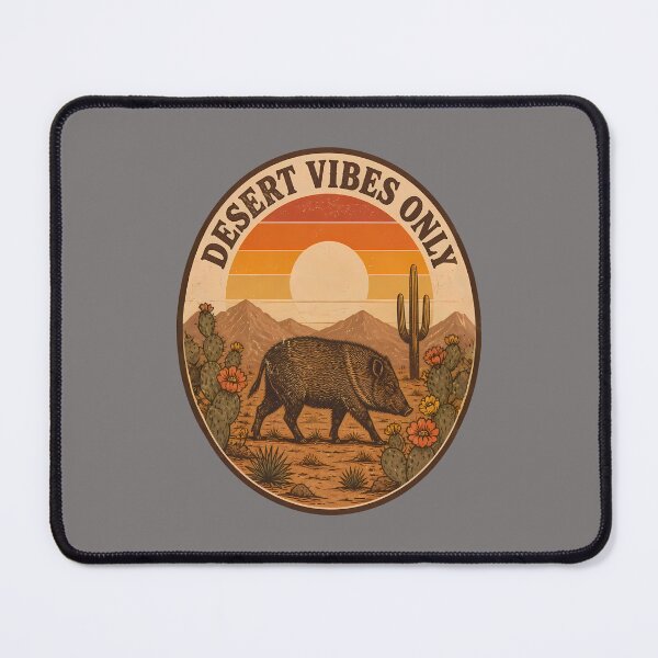 Item preview, Desert Vibes Only – Vintage Javelina, Cactus and Arizona  designed and sold by Art-Arcade6.