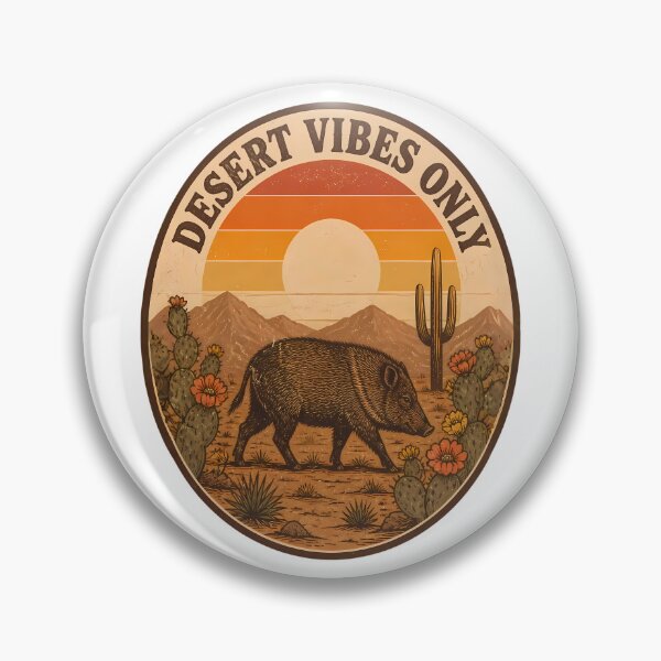 Item preview, Desert Vibes Only – Vintage Javelina, Cactus and Arizona  designed and sold by Art-Arcade6.