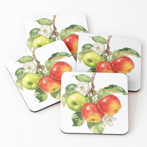 Item preview, Vintage Apples Fruit Botanical Watercolor Art designed and sold by PepolArt.