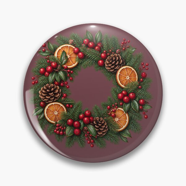 Item preview, Cranberry and Orange Wreath - Botanical Christmas designed and sold by JPMprints.
