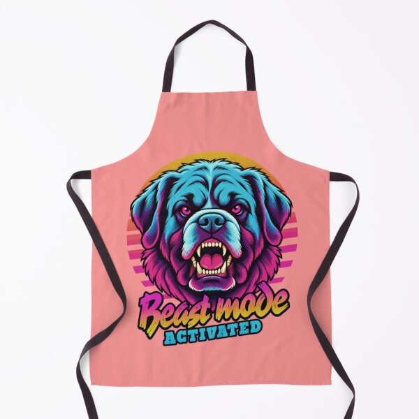 Item preview, Saint Bernard Beast Mode - Neon Cyberpunk Horror designed and sold by PixelsPaws.