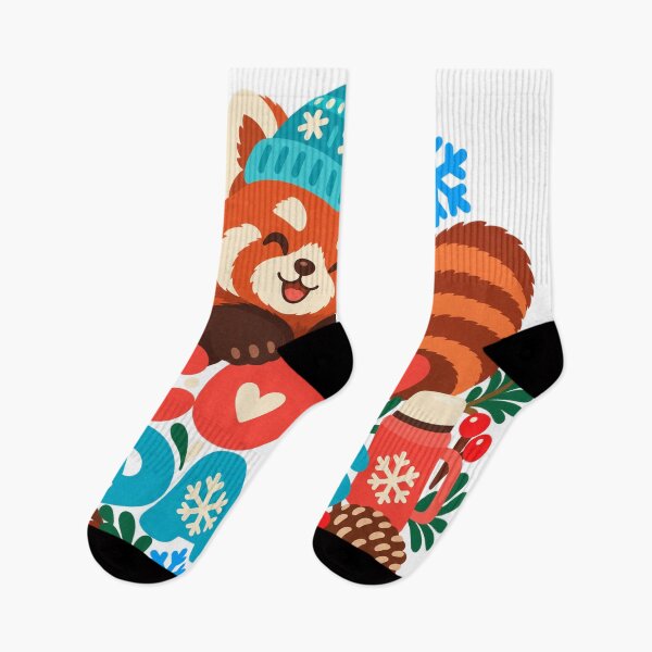 Item preview, Cozy Days Red Panda - Colorful Winter Illustration designed and sold by The198X.