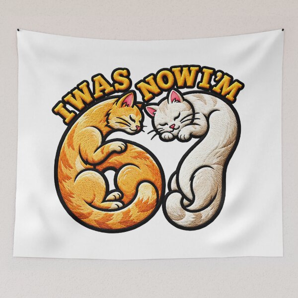 Item preview, I Was 6 Now I'm 7 Funny Cat Lover 7th Birthday designed and sold by ArtDesignTp.