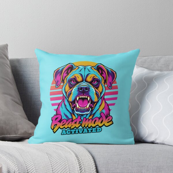 Item preview, Boxer Dog Beast Mode - Neon Cyberpunk Horror designed and sold by PixelsPaws.