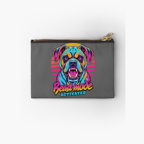 Item preview, Boxer Dog Beast Mode - Neon Cyberpunk Horror designed and sold by PixelsPaws.