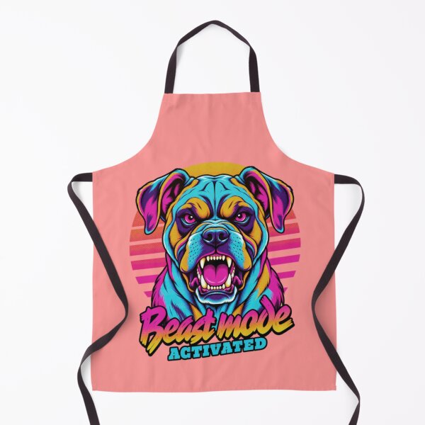 Item preview, Boxer Dog Beast Mode - Neon Cyberpunk Horror designed and sold by PixelsPaws.