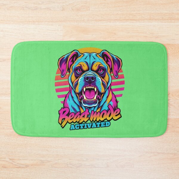 Item preview, Boxer Dog Beast Mode - Neon Cyberpunk Horror designed and sold by PixelsPaws.