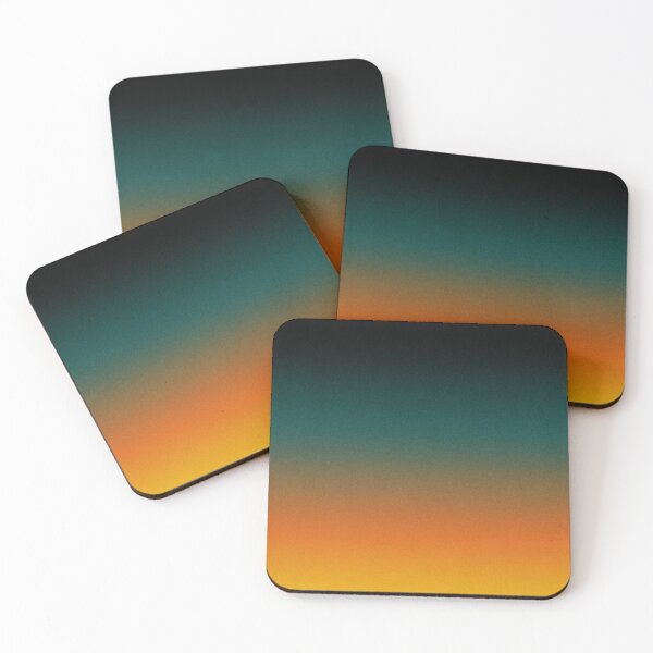 Item preview, Teal to Burnt Orange Sunset Gradient Abstract designed and sold by Mindful Wall Art Studio.
