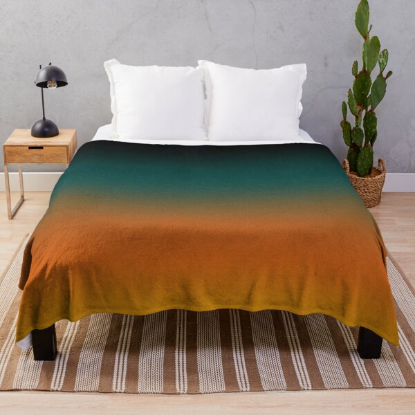 Item preview, Teal to Burnt Orange Sunset Gradient Abstract designed and sold by Mindful Wall Art Studio.