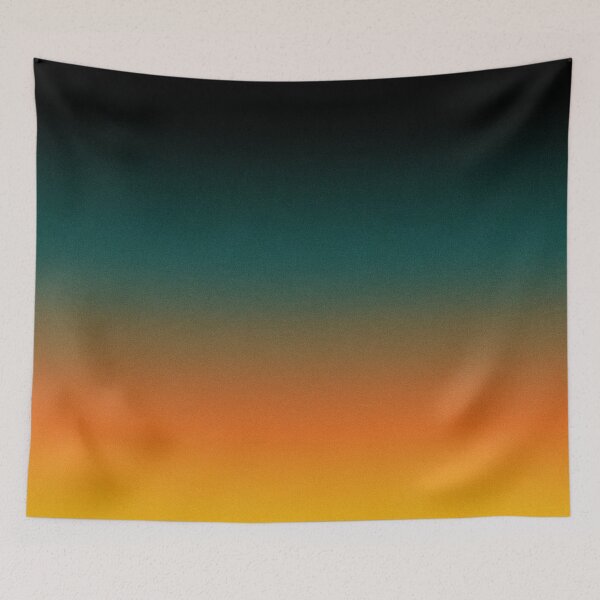 Item preview, Teal to Burnt Orange Sunset Gradient Abstract designed and sold by Mindful Wall Art Studio.