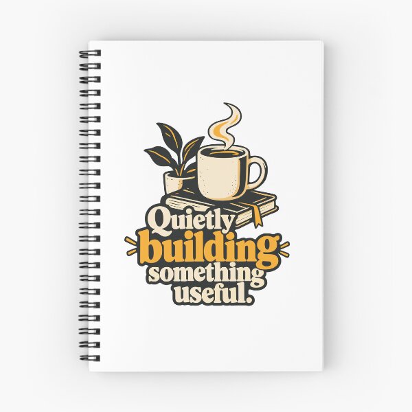 Item preview, Quietly Building Something Useful Typography designed and sold by ThreadQuirk.